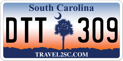 SC license plate DTT309