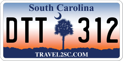SC license plate DTT312