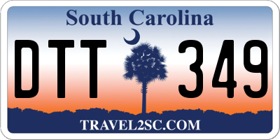 SC license plate DTT349