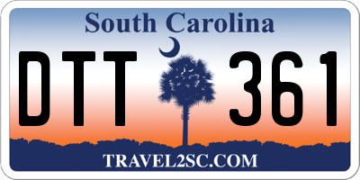SC license plate DTT361