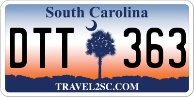 SC license plate DTT363