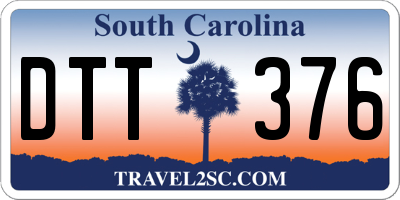 SC license plate DTT376