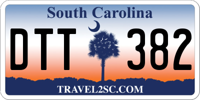 SC license plate DTT382