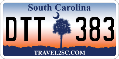 SC license plate DTT383