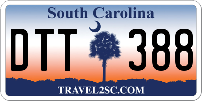 SC license plate DTT388