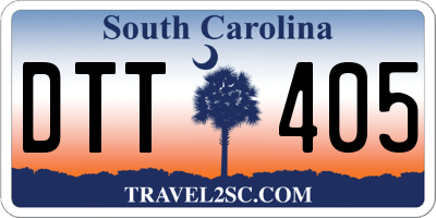 SC license plate DTT405