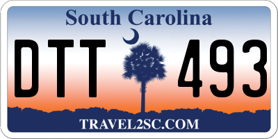 SC license plate DTT493