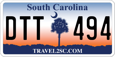SC license plate DTT494