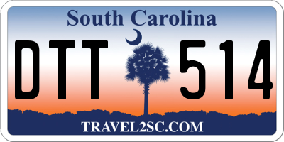 SC license plate DTT514