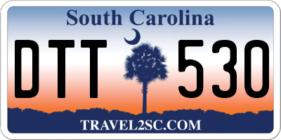SC license plate DTT530