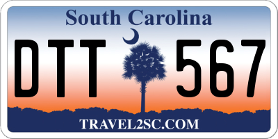 SC license plate DTT567