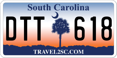 SC license plate DTT618