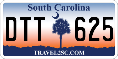 SC license plate DTT625