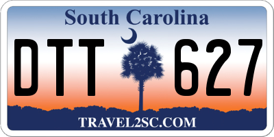 SC license plate DTT627