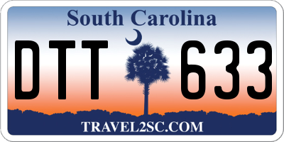 SC license plate DTT633