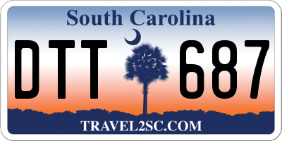 SC license plate DTT687