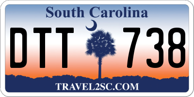 SC license plate DTT738