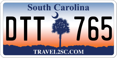 SC license plate DTT765