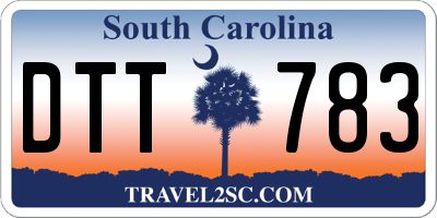 SC license plate DTT783