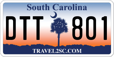 SC license plate DTT801