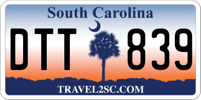 SC license plate DTT839