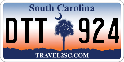 SC license plate DTT924