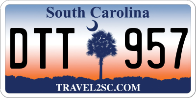 SC license plate DTT957