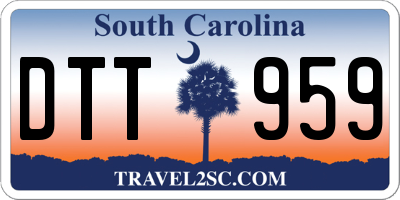 SC license plate DTT959