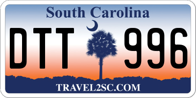 SC license plate DTT996