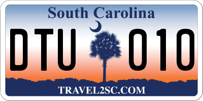 SC license plate DTU010