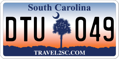 SC license plate DTU049