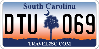 SC license plate DTU069