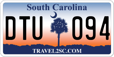 SC license plate DTU094