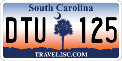 SC license plate DTU125