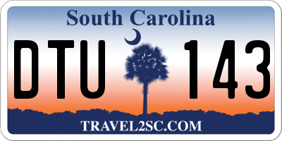 SC license plate DTU143