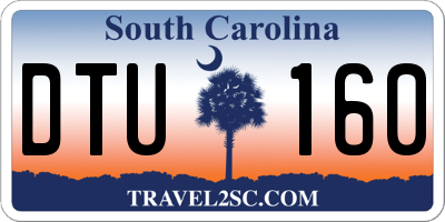 SC license plate DTU160
