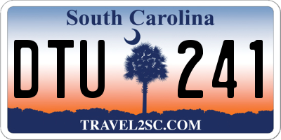 SC license plate DTU241