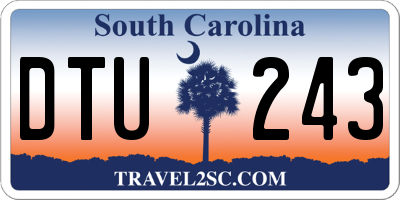 SC license plate DTU243