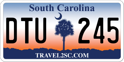SC license plate DTU245