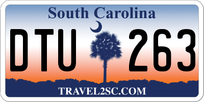 SC license plate DTU263