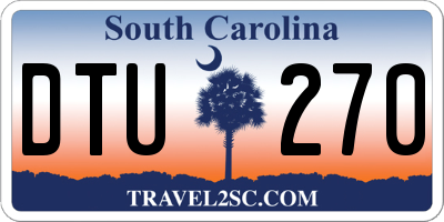 SC license plate DTU270