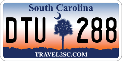 SC license plate DTU288