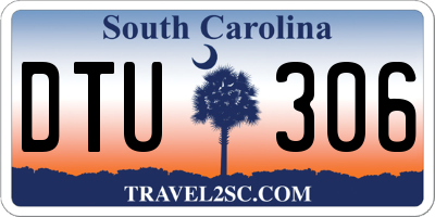 SC license plate DTU306