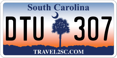SC license plate DTU307