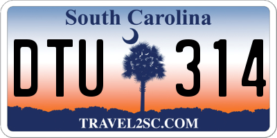 SC license plate DTU314