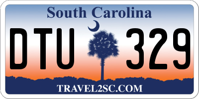 SC license plate DTU329