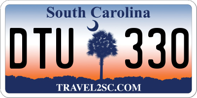 SC license plate DTU330