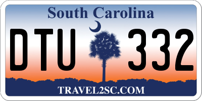 SC license plate DTU332