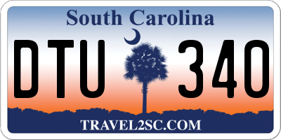 SC license plate DTU340