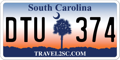SC license plate DTU374